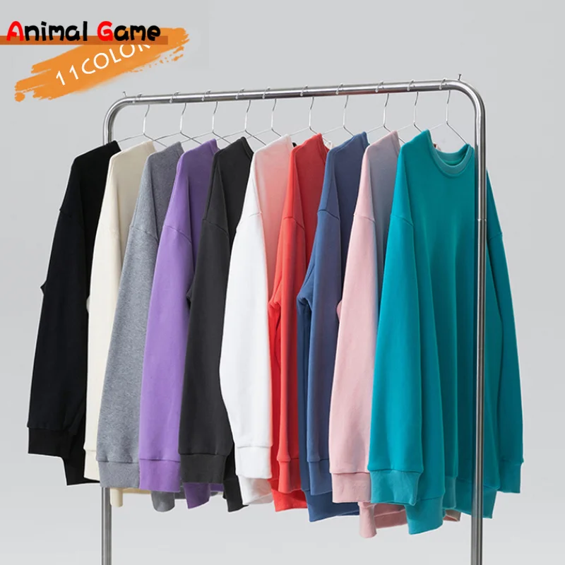Autumn Men's/Women's Sweater Coats Casual Cotton Sweatshirts Male Round Neck Fashion Solid Color Mens Clothing Outerwear