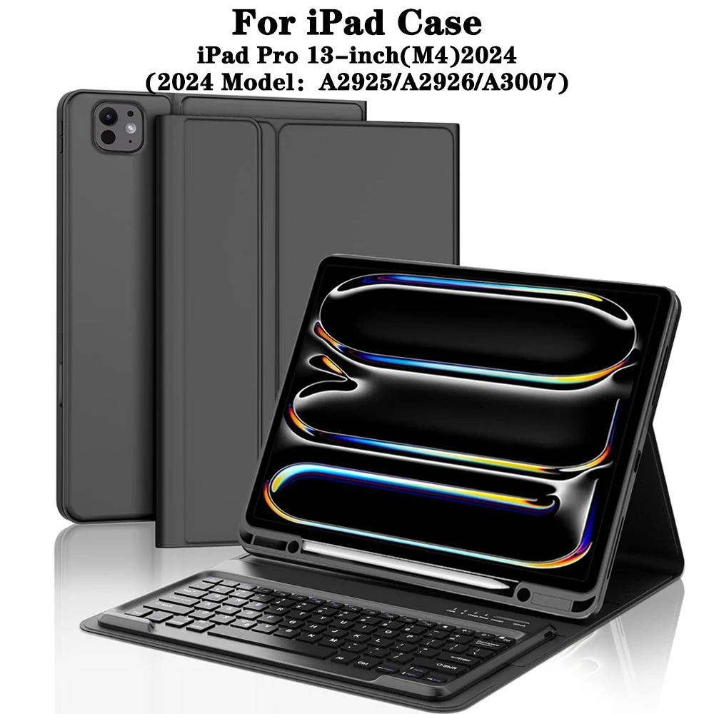 Premium Keyboard Case with Detachable Wireless Bluetooth and Pencil Holder