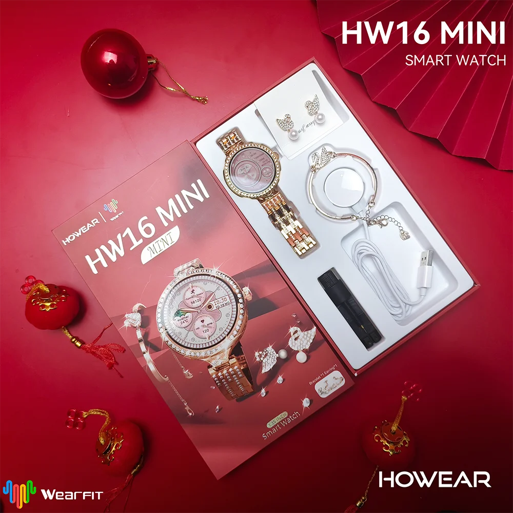 ChatGPT Original HW16 Mini Smartwatch Women NFC Bluetooth Call Music Camera Voice Assistant Heart Rate Monitor Lady Smart Watch