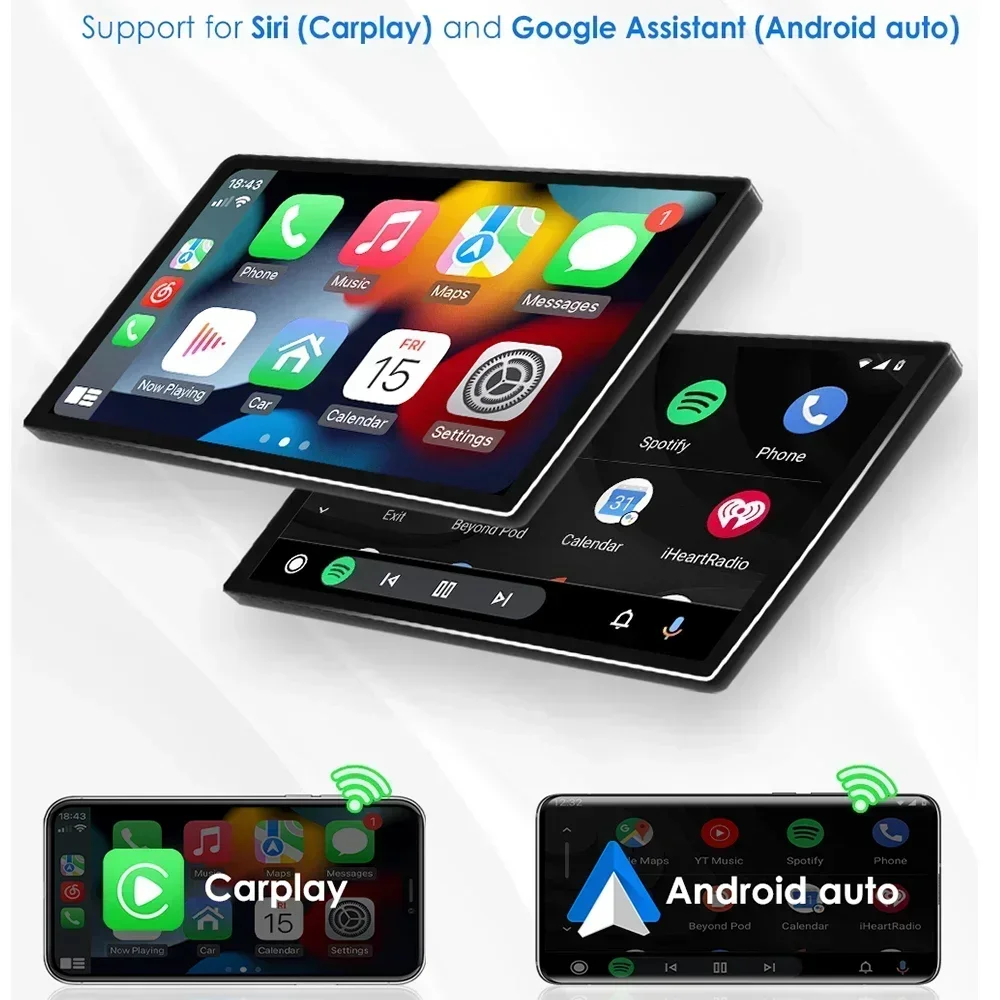 ESSGOO Single 1 Din Android14 Autoradio Mit Wireless Carplay Und