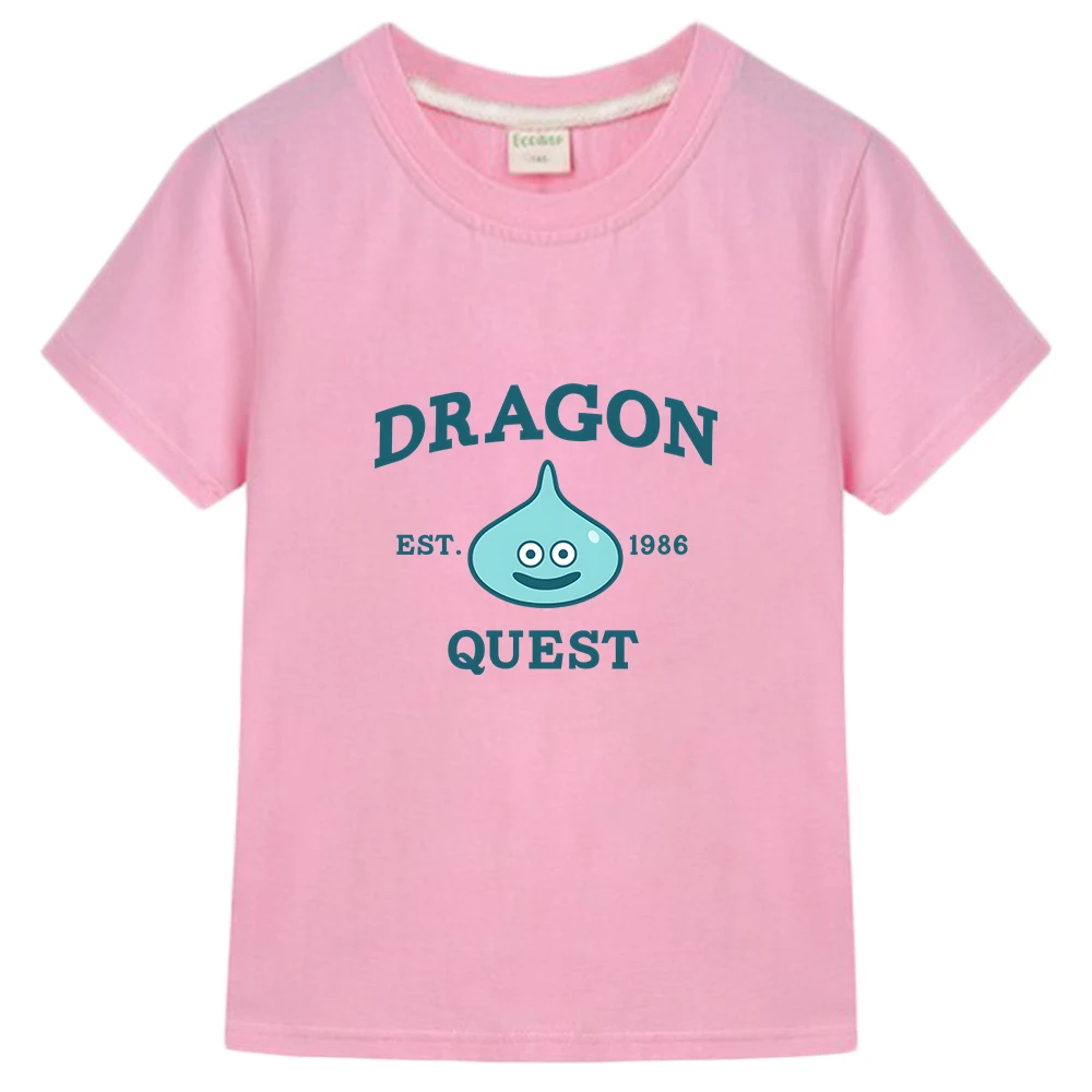 

DRAGON QUEST Game Printing T-shirts Causal Short Sleeve 100% Cotton Tee-shirt for Boys/Girls Children Kawaii Graphic Tees Shirt