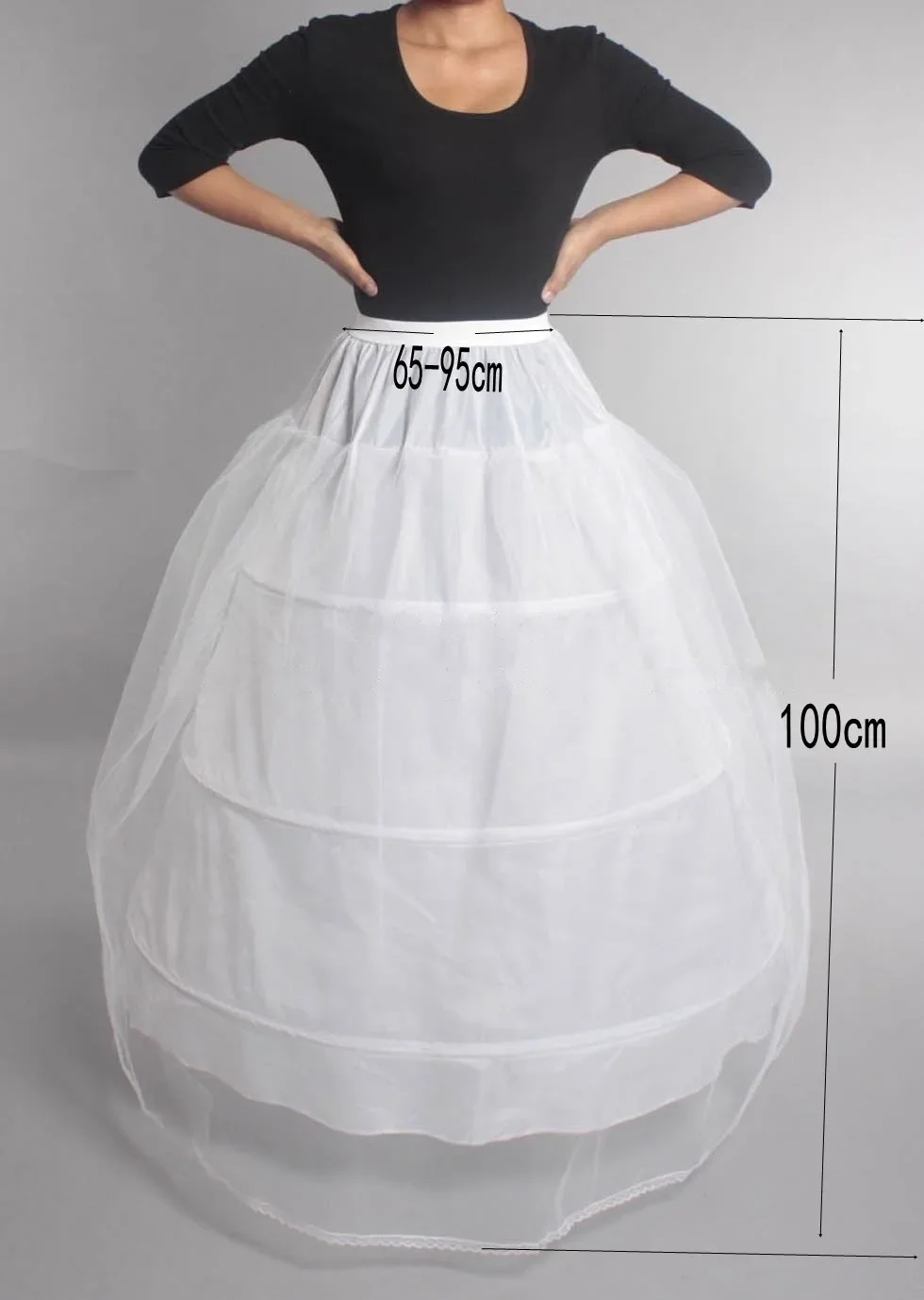 6 Rings Puffy Petticoat For Wedding Dress Ball Gown Mermaid A-Line Dresses Elastic Band Adjustable Waist Crinoline Underskirt