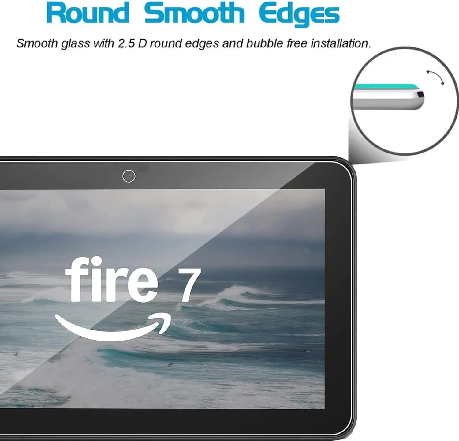 Premium 7-Inch 9H Anti-Scratch High Definition Bubble-Free Screen Protector Tempered Glass Film
