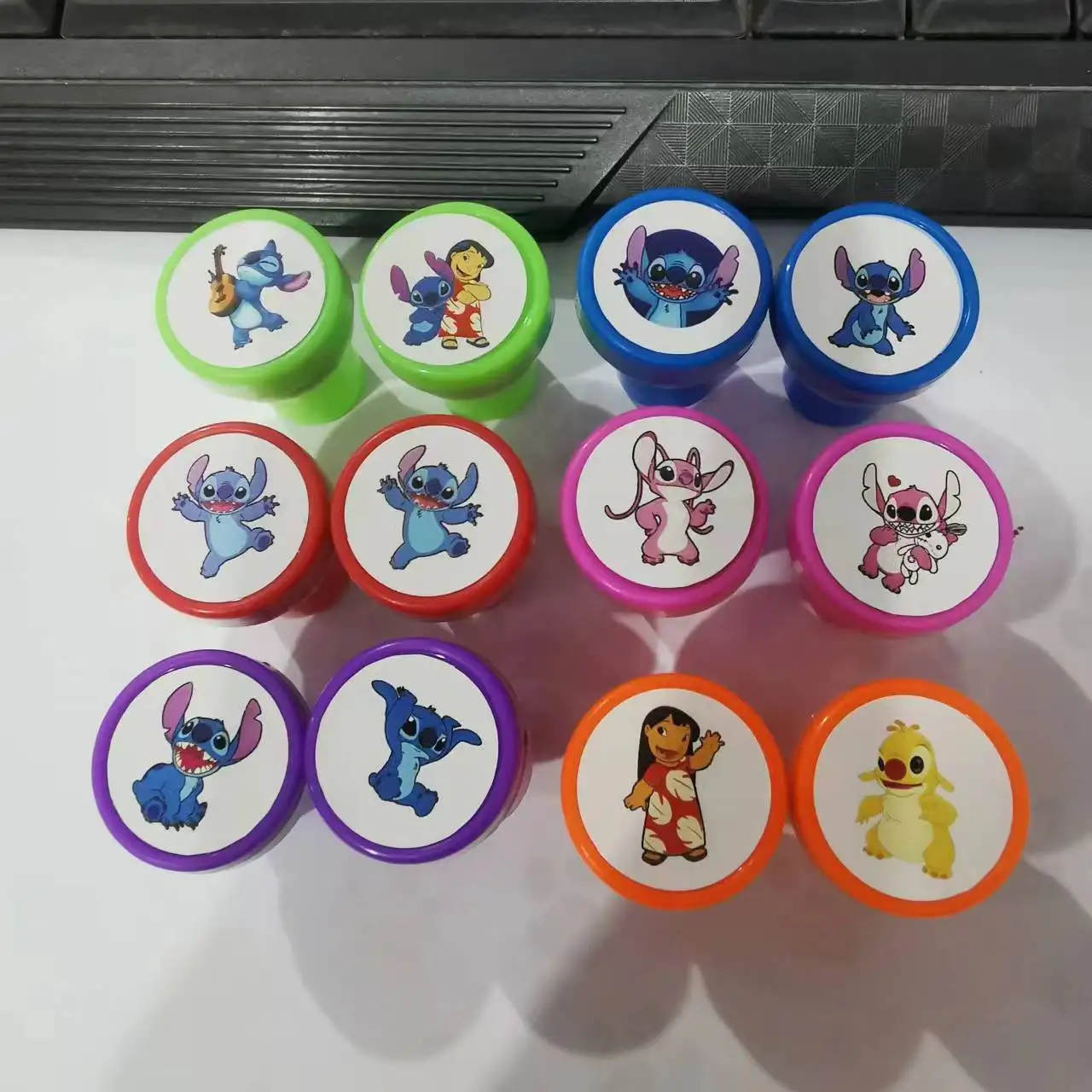 

12PCS Disney Stitch Cartoon Seals Set Mickey Mouse Frozen Princess Elsa Cute Stamp Student School Supplies Stationery