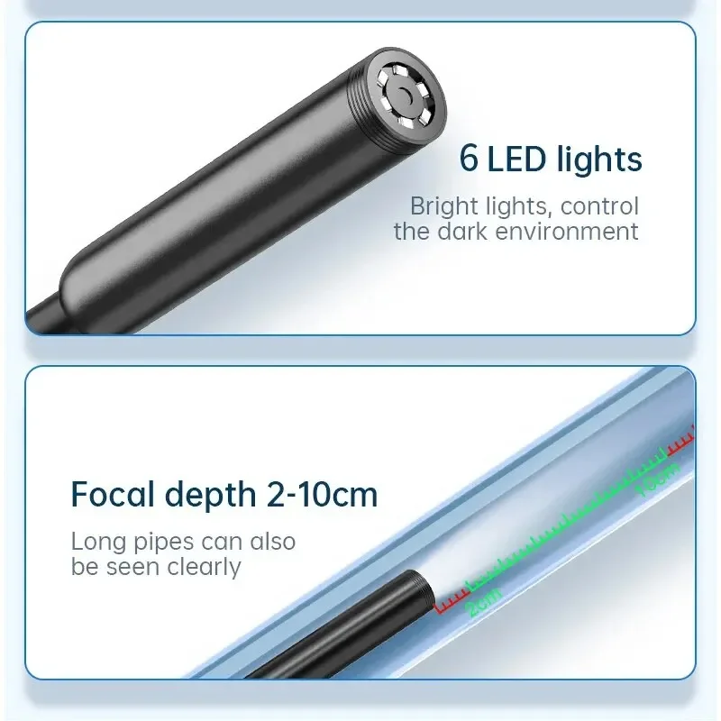 USB Endoscope for OTG Android Phone 5.5mm Borescope Inspection Snake Camera IP67 Waterproof with 6 LED Lights For Type C 2