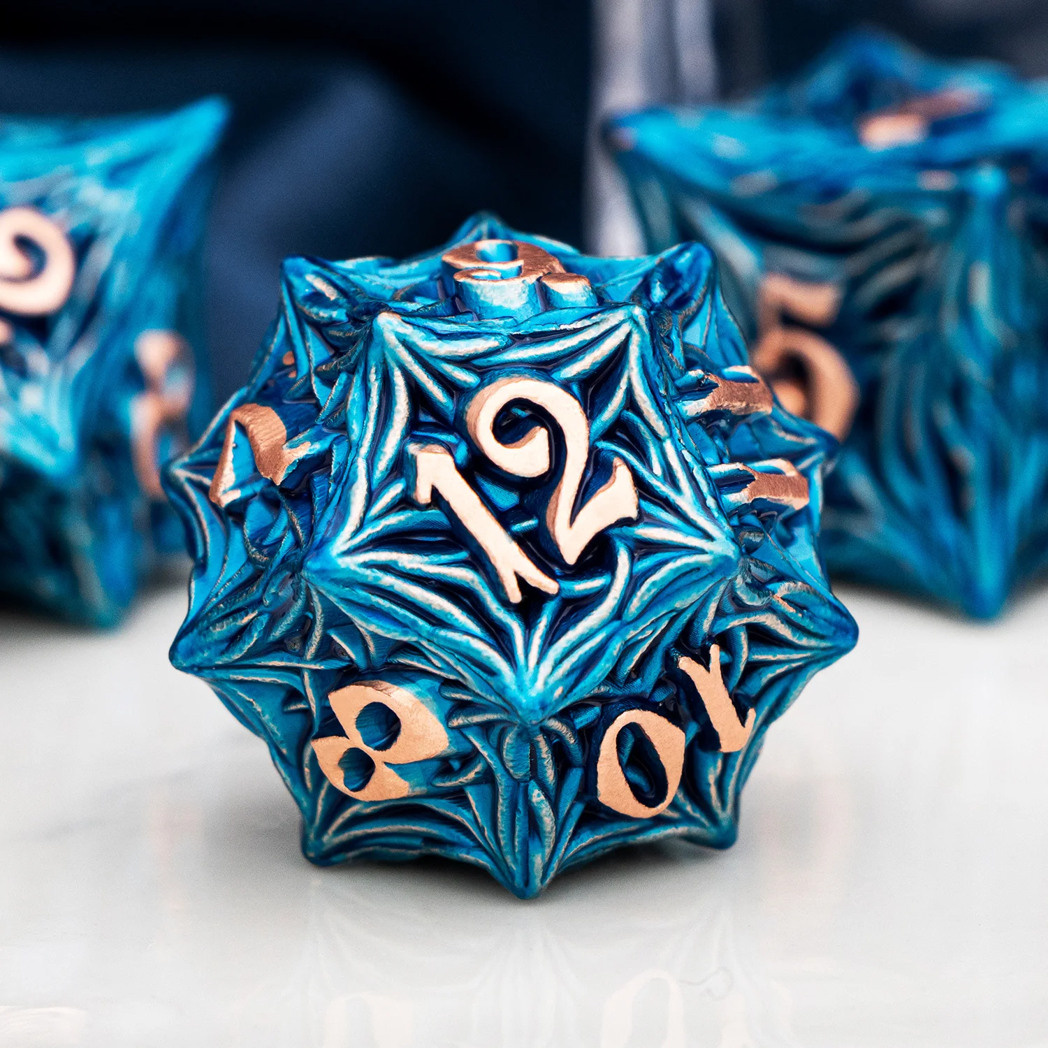 Tree Root Dnd Metal Role Playing Game Dice Set For D+D D6 Dungeon and Dragon Handmade Tabletop D&D Roll Dice Set 7PCS D and D