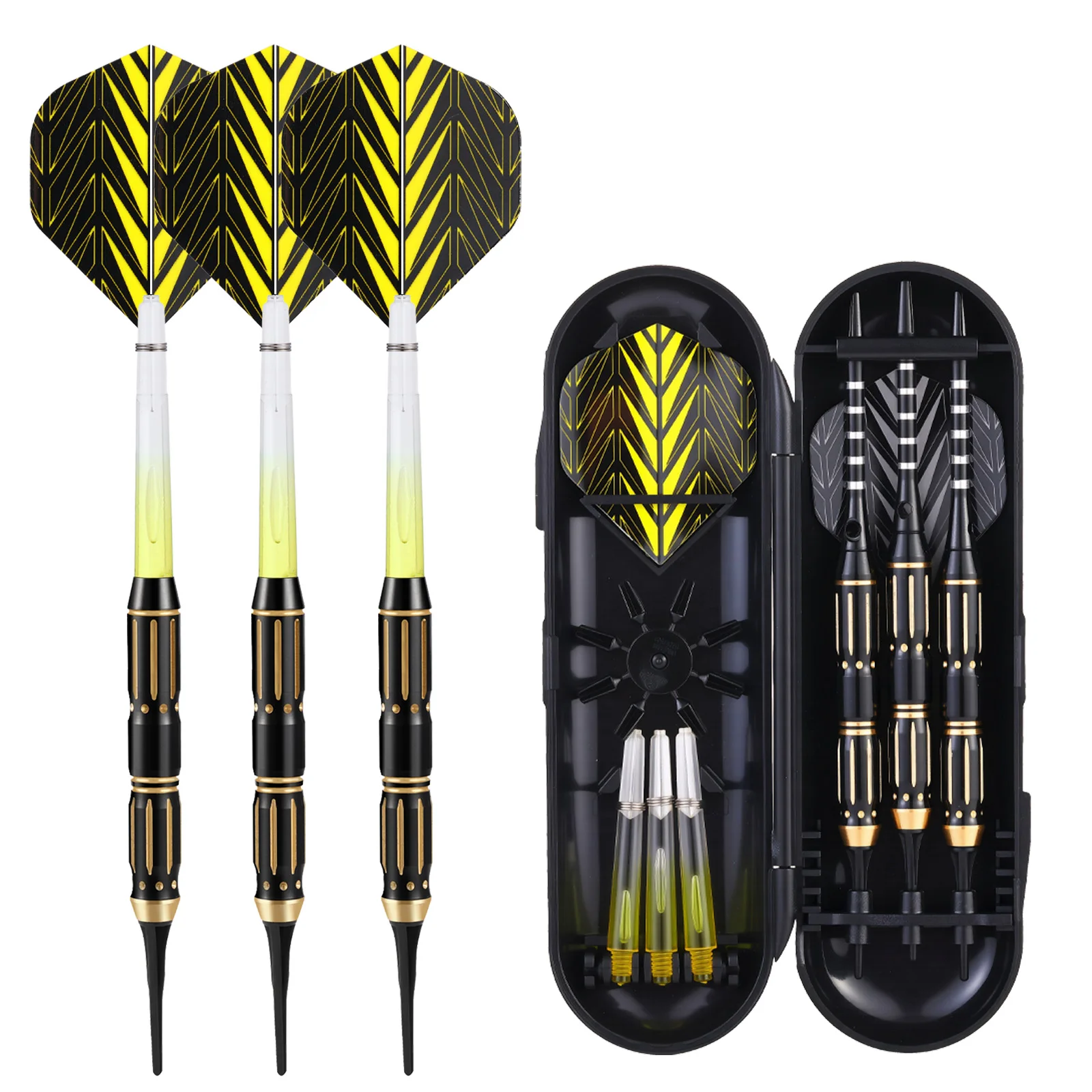 Huanqu 3-Piece Copper Set, Each Weighing 20 Grams, Includes Spare Shafts Wings, Complete Professional-Grade Darts, The_desvips.com
