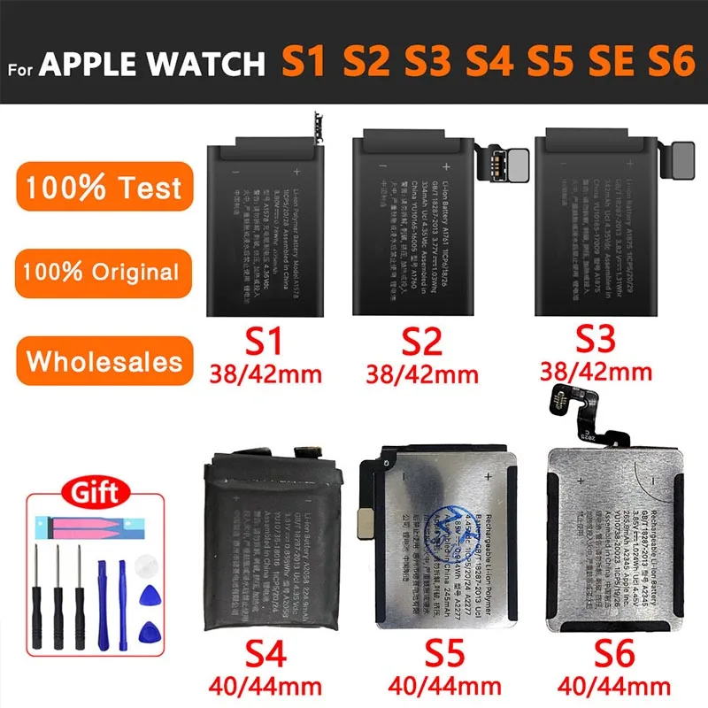 100NewBatteryforAppleWatchSeries12345SE6Replacement