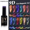YOKEFELLOW 10ML 9D Cat Magnetic Nail Gel Polish Flowing Cat Magnetic Gel Semi Permanen Soak Off UV LED Glitter Nails 1