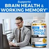 858-772332.jpg Omega-3 Fish Oil Supplement - Rich in EPA+DHA, Lutein, Supports Heart, Brain & Joint Health, Antioxidant, 120 Capsules