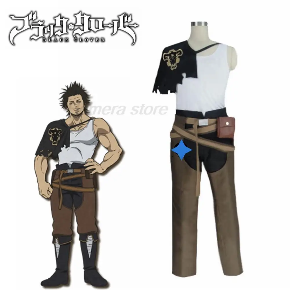 

Anime Black Yami Clover Sukehiro Cosplay Costume Halloween Uniform Full Set Any Size