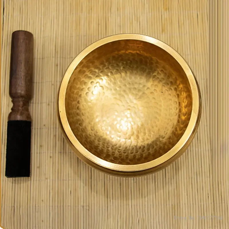 Creative Songbo Nepalese Handmade Bowl, Household Decoration, Meditation Tibet Tongkuo Yoga Sound Therapy Buddha Sound Bowl, 1Pc