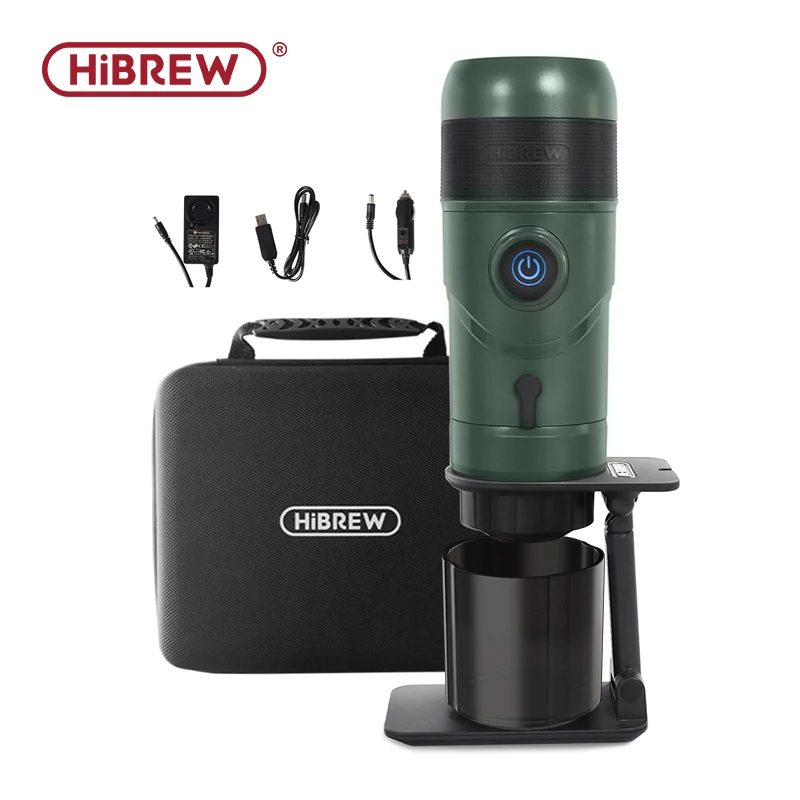 HiBREW H4A - Machine a Cafe Portable, 3 en 1 Cafetiere Expresso 12V,  Compatible avec Capsules Nespresso Dolce Gusto Café Moulu, 60ml, 80W,  Camping, Voiture (Premium,Noir) : : Cuisine et maison