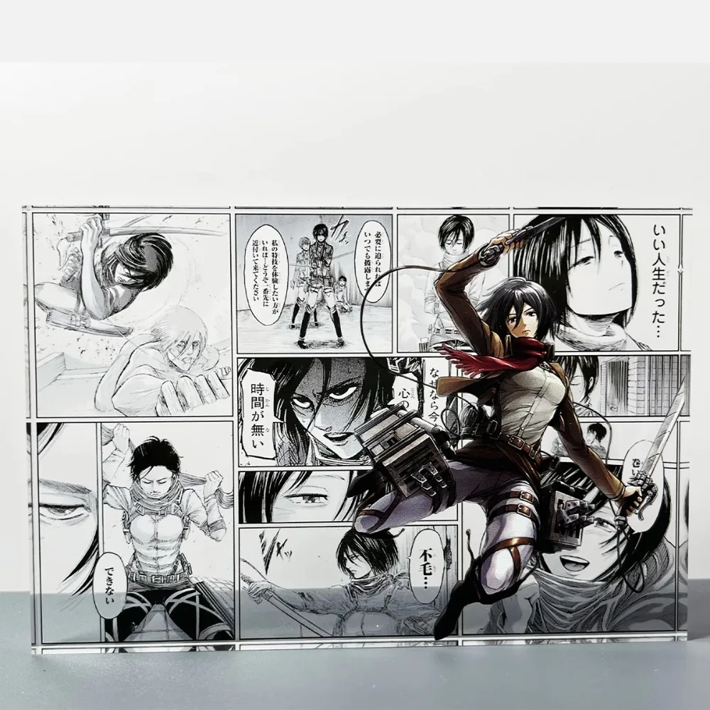 

Attack on Titan DIY Homemade Acrylic Birthday Bricks Mikasa·Ackerman Anime Game Peripheral Collection Christmas Present