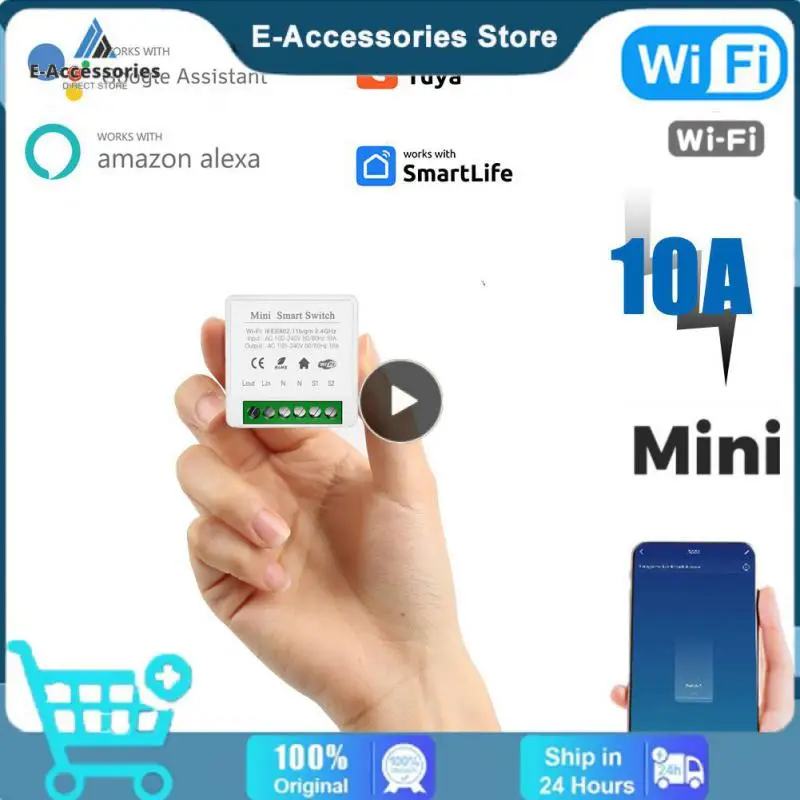

Умный Wi-Fi-выключатель с дистанционным управлением, 10 А/16 А