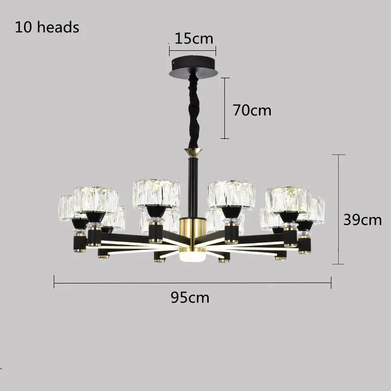 Gold black 10  heads