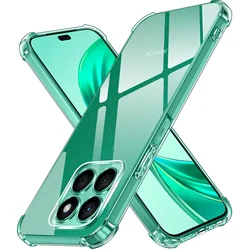 Shockproof TPU Transparent Protective Case - Four-Corners Design for Honor X6B 5G (Clear)
