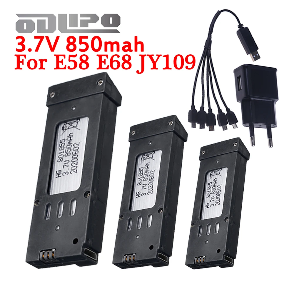 Batteries Drone Lot 1-5 Pièces - Accessoires Rechange Compatibles