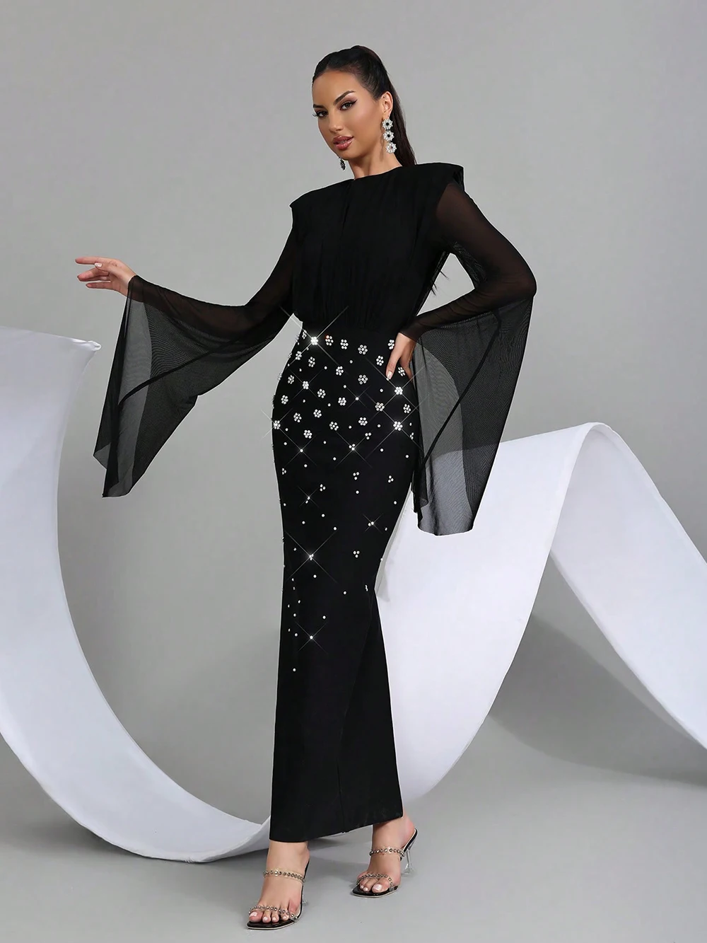 Empire waist and sheer detail