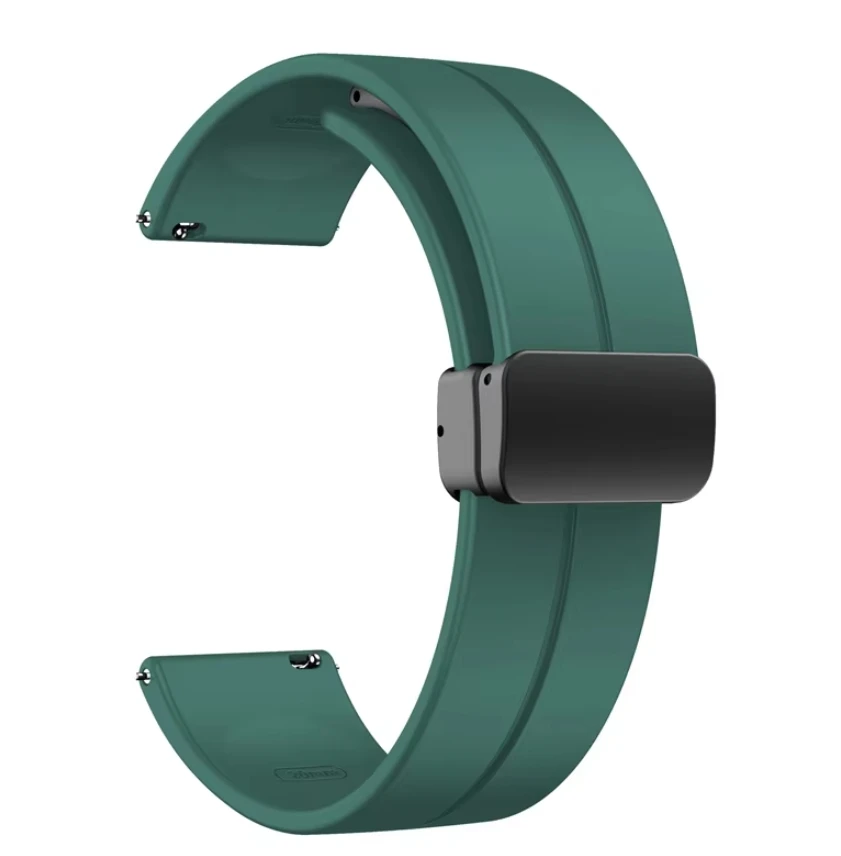 Magnetic Silicone Watch Strap, 22mm & 20mm Options, Universal Fit