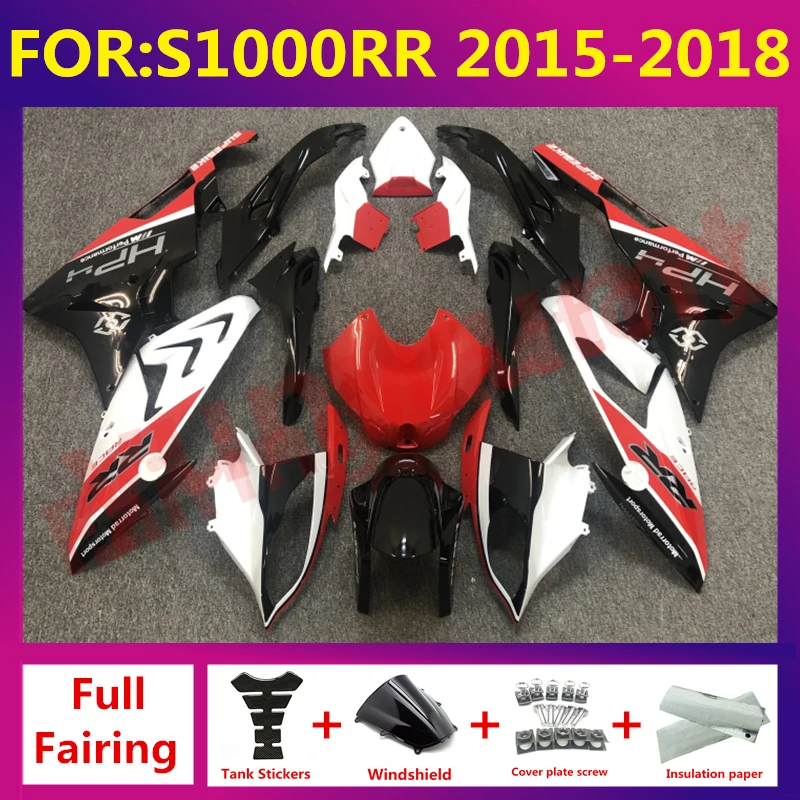

NEW ABS Motorcycle fairings fit For S1000RR 15 16 17 18 S1000RR 2015 2016 2017 2018 full fairing body zxmt set white red