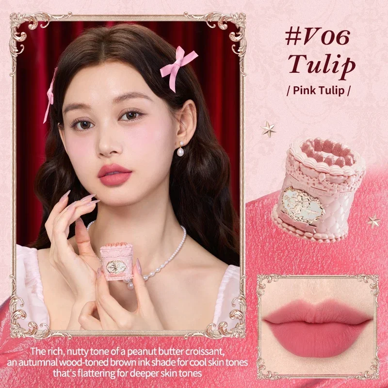 thumbnail image 1 of Flower Knows Strawberry Cupid Collection Cake Lip Cream 5ml Velvet Lip Tint - High Pigment Color Longwear Matte Lipstick, 1 of 4