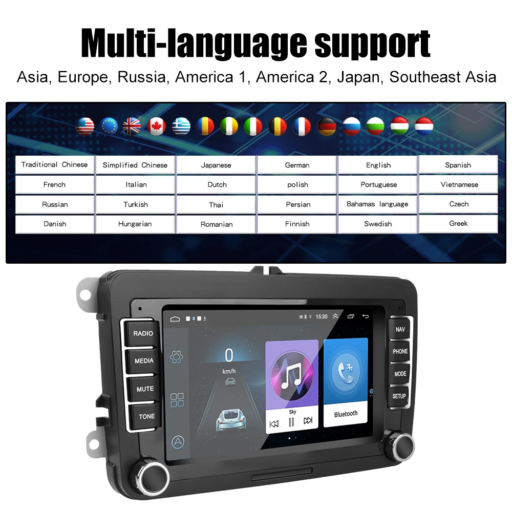 9'2+16g Android 9.1 Car Radio GPS Navigation WiFi Bluetooth for Volkswagen  Skoda Octavia Golf - China Volkswagen Radio, Polo Radio