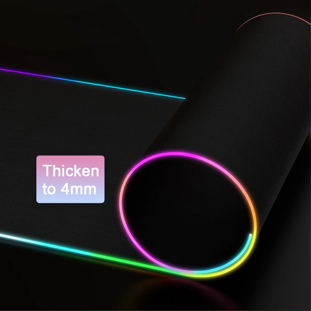 RGB Mouse Pad Keyboard Cover Desk-mat Large Gaming Mouse Pad Multi-size Colorful LED Computer Gamer Mousepad Waterproof Desk Mat 2