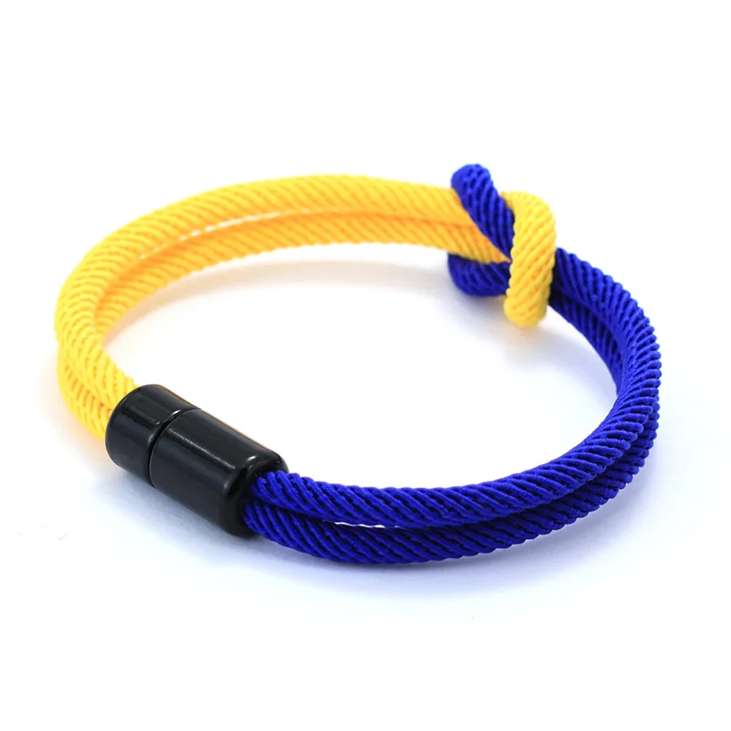 New In Colorblock Bracelet Unisex Attract Strong Magentic Braclet Ukraine Brazil Flag Colors Braslet Gift For Lovers Pulseira - Image 3