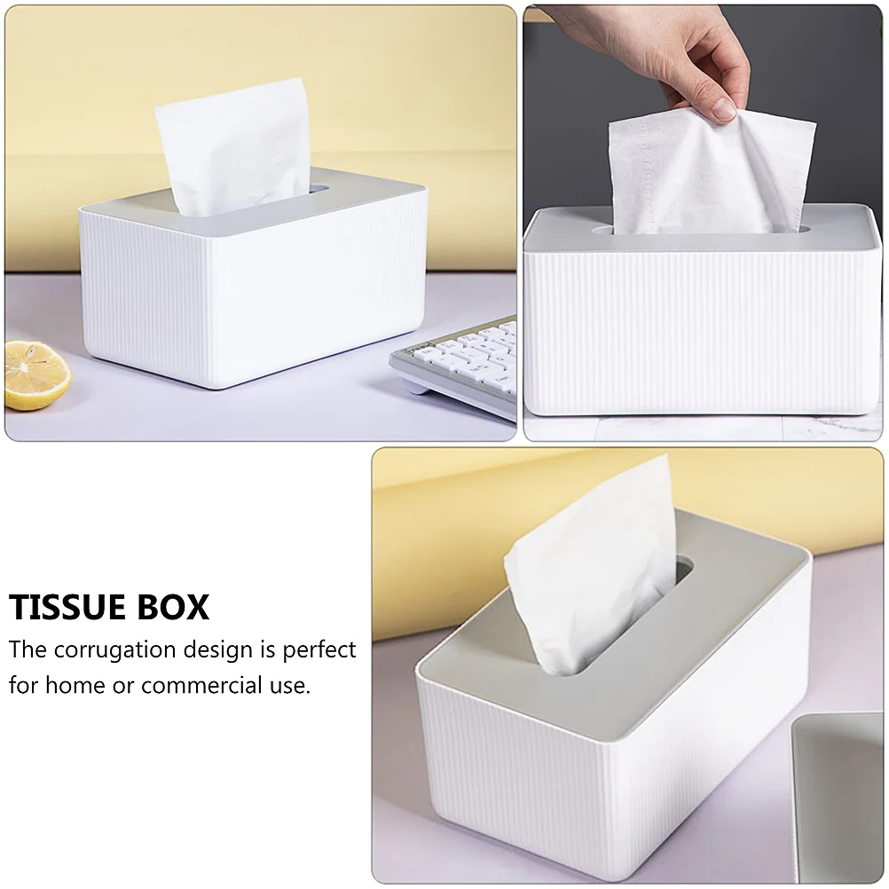 Creative Drawable Lid Tissue Box Lightweight Home Napkin Container Tissue Case For Storage ganizer Pp Material Black Bins Holder 5