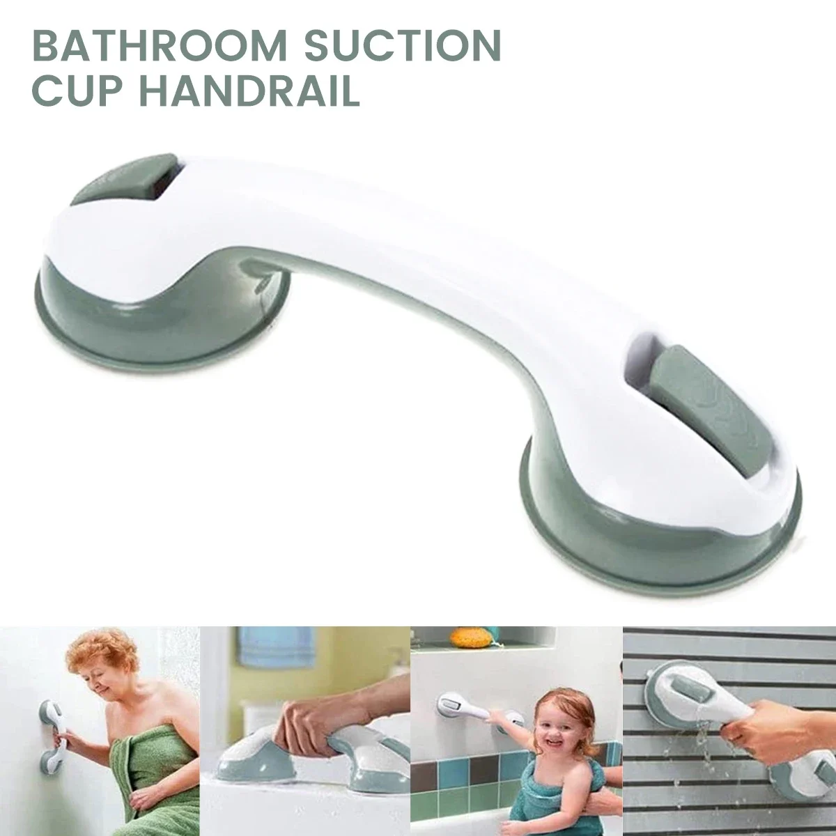 Shower Handle Suction Grab Bar Toilet Safety Grab Rod Handle Non-slip Support Elderly Disabled Assist Bath Portable Balance Bar