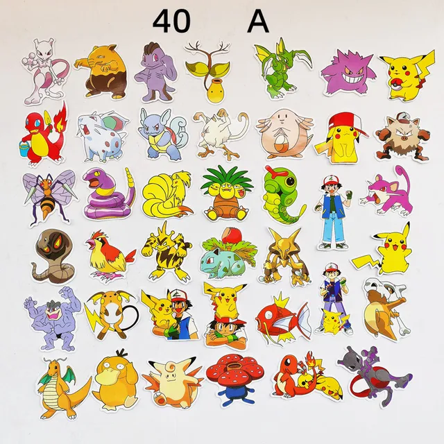 2022 100PCS Pokemon Tattoo Stickers Action Characters Surprise cartoon kids  Christmas Laughter Birthday gift Pokemon stickers