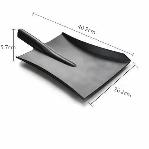 Black Melamine Plate Shovel Model Barbecue Plates Restaurant Barbecue