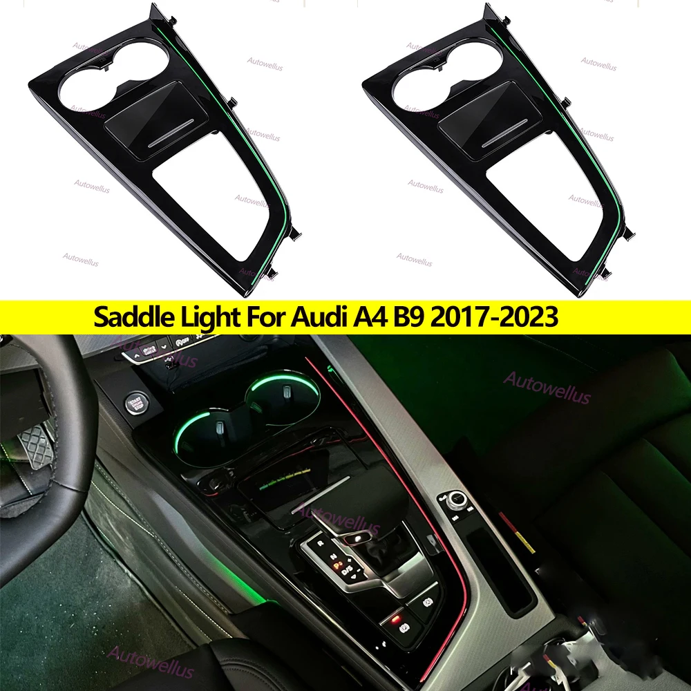 

Car LED Decorative Lamp Ambient Light Refit Part 32 Colours Center Console Saddle Light For Audi A4 B9 2017-2023 Upgrade