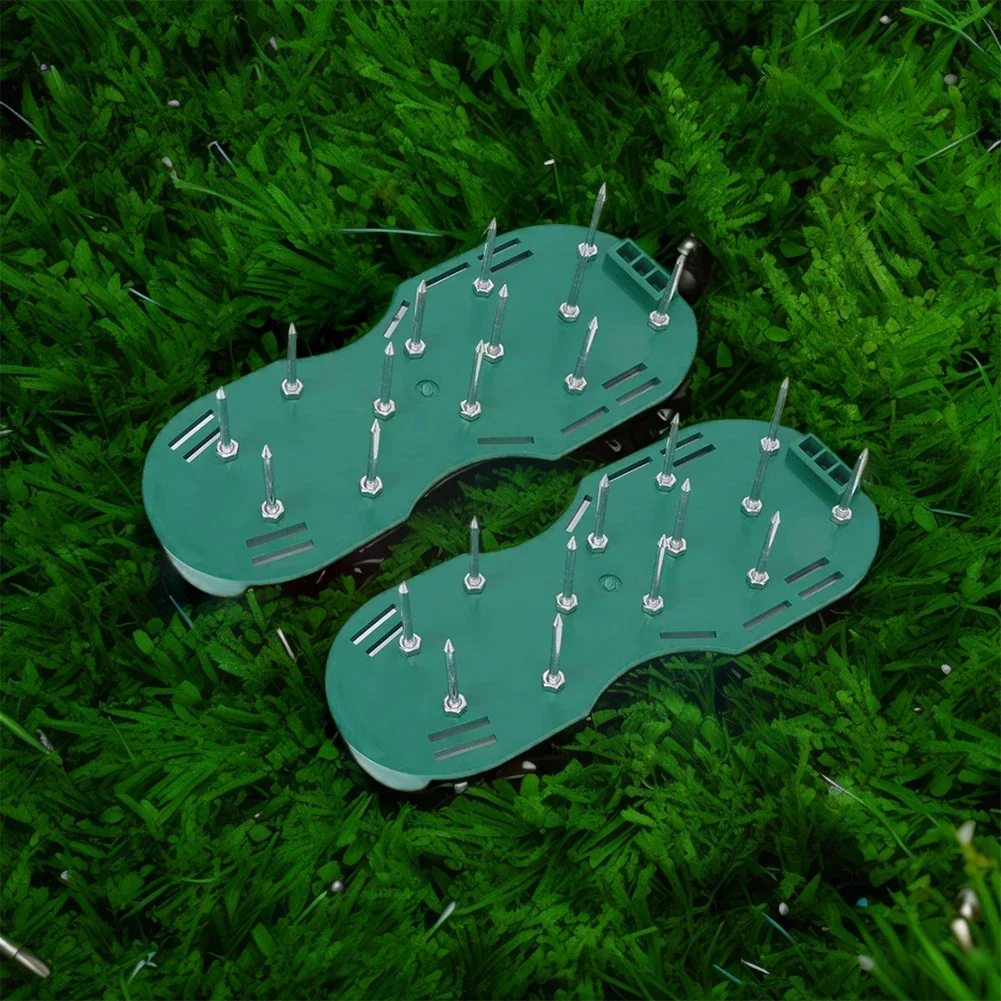Description Picture 4 of itemGarden Lawn Aerator Shoes Lawn Aerator Spikes Shoes Garden Tools Garden Yard Grass Cultivator Nail Tool Aerator Spikes