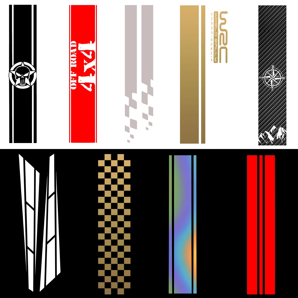 Hood Car Sticker Personalized Stripe Stickers Auto Modified Body