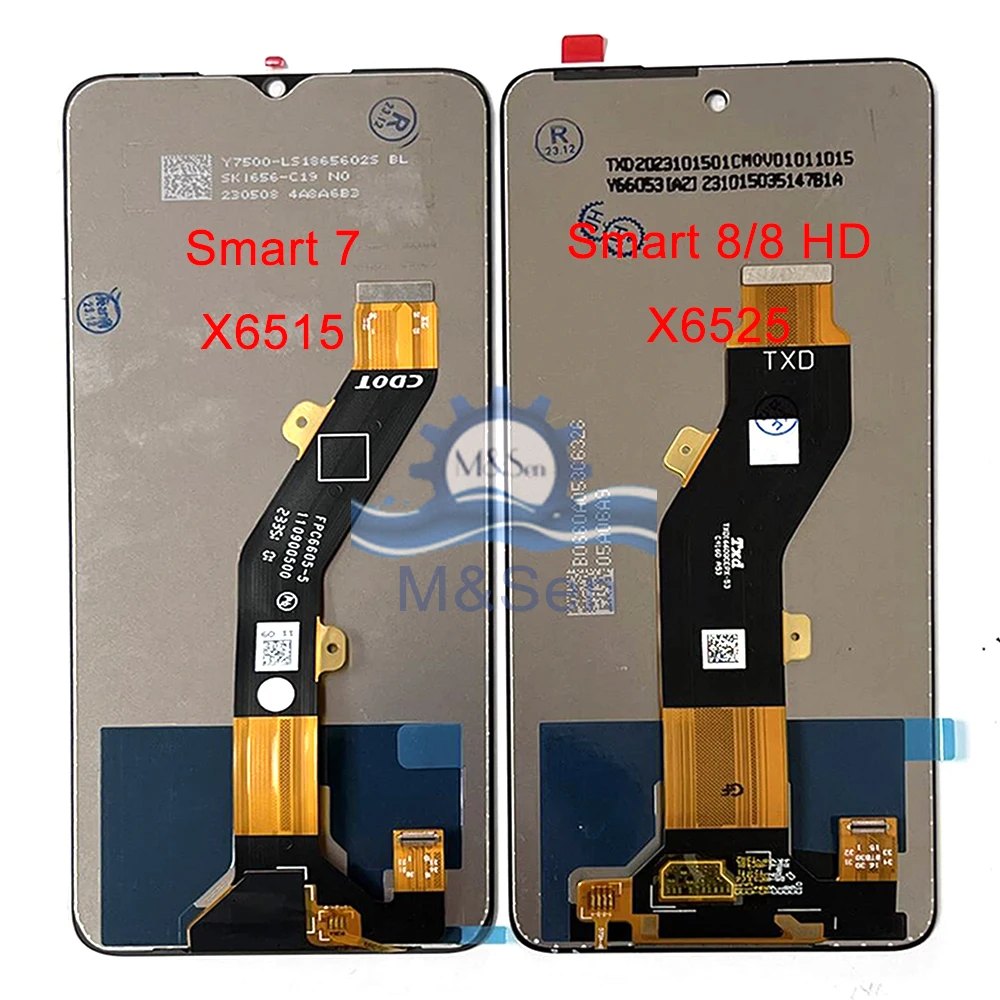 水晶 Tela testada para Infinix Smart 8 HD X6525 LCD, Quadro de exibição