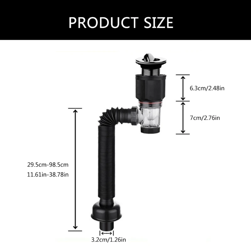 Universals Flexible Sink Sewer Pipe Sink Strainer Bathroom Washbasin Drain Pipe Deodorant Pipelines Hose Plumbing