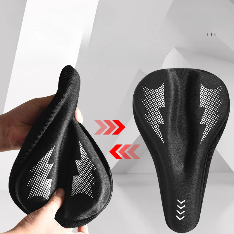 Outdoor Riding Mountain Bike Cushion Cover, Thickened Silicone Soft Cushion Cover Cushioned Bicycle Cushion Riding Accessories