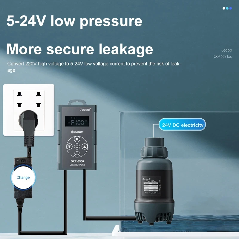 Jebao Jecod DXP Series Bluetooth Submersible Pump Aquarium Silent Inverter Suction Pump Fish Tank Fish Poop Terminator water pump aquarium water pump fish tank pump