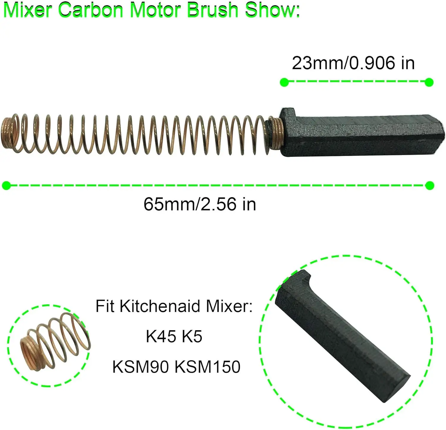 W10380496 Carbon Brushes Replacement W10112253 Mixer Worm Gear for Whirlpool & KitchenAid Mixers Replace Parts 4162897 4169830 A mixer replacement parts