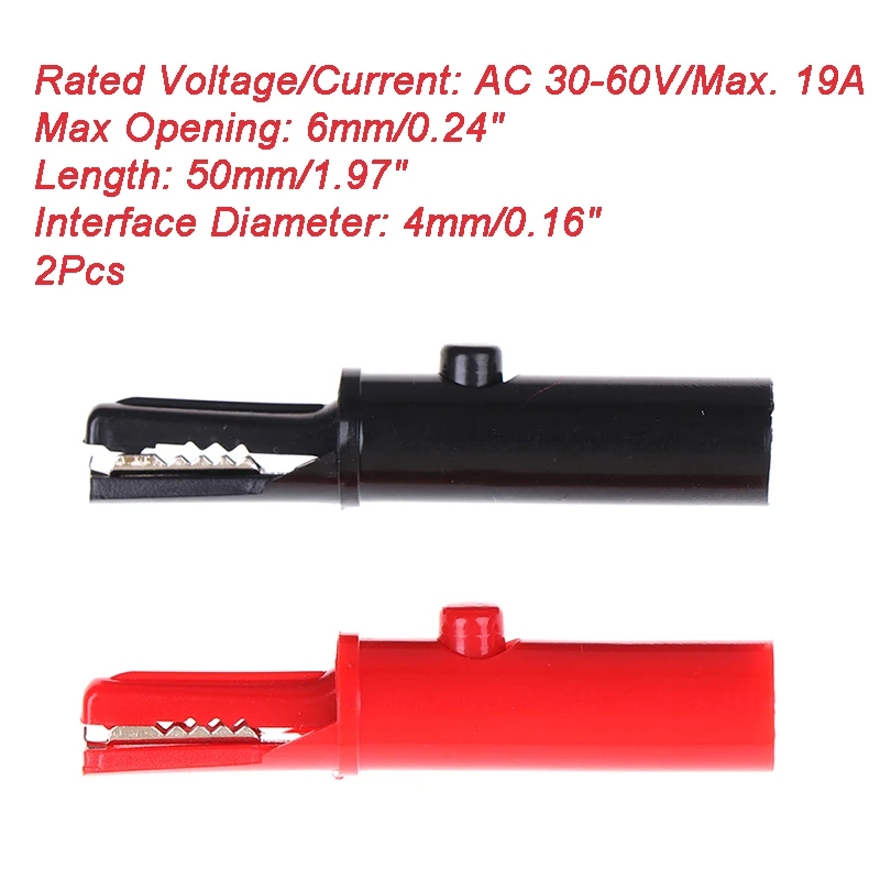 Push Button Type Full Protective Alligator Clip For Professional Multimeter 2Pcs,push button switch,digital multimeter probe,banana plug alligator clip cable