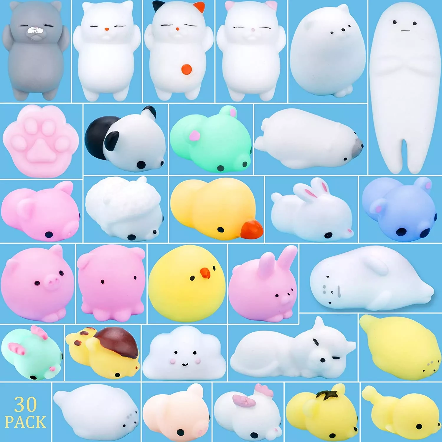 Mochi Squishy Toys 100 Pack | Mini Mochi Squishy Animals | Stress Relief  Animal Toys - Squeeze Toys - Aliexpress