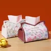 Fashion Leather Tissue Box Car Interior Pull-down Pocket Tissue Storage Box Multi-functional Paper Holder 3