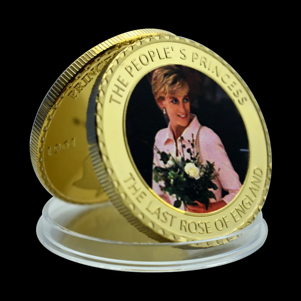 Principessa Diana Gran Bretagna Ultima Moneta In Oro Rosa La Prima Moglie Del Re Charles 1 Oz Medaglione Collezione Molto Rara Regalo