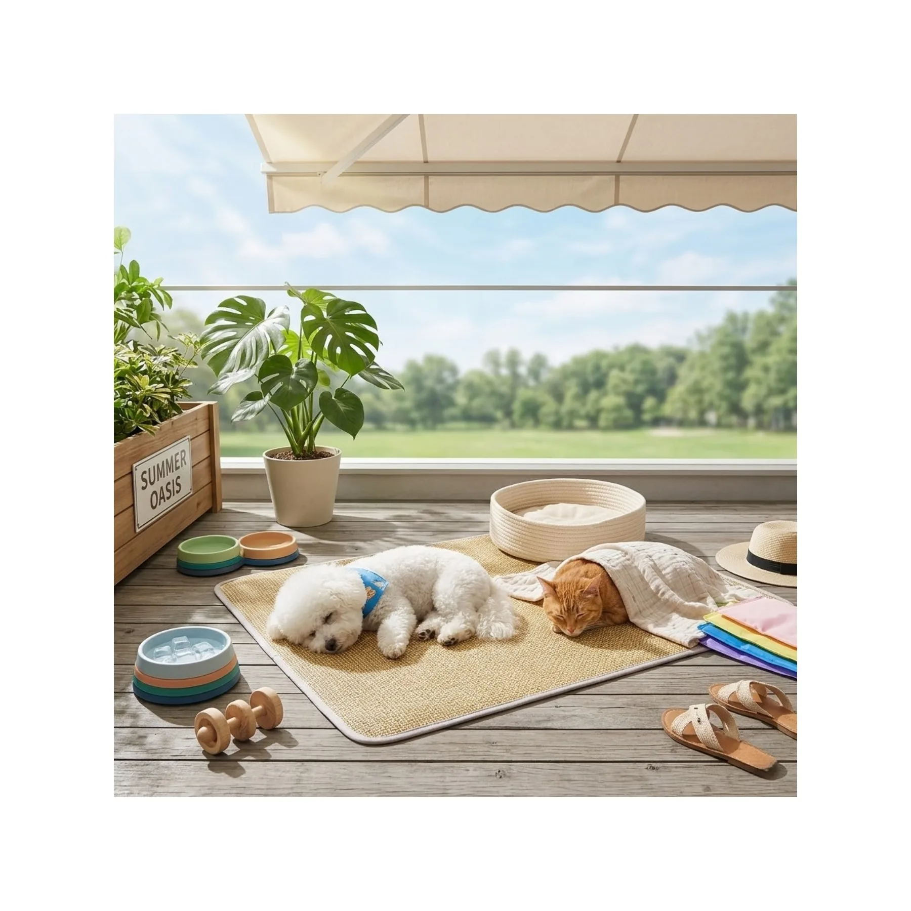 Summer Pet Cooling Pad For Dogs And Cats Breathable Large Bed_voghion.com