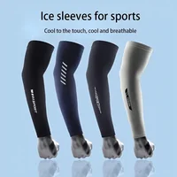 1 paire de manchons de sport légers et respirants pour hommes, tissu en soie glacée absorbant la sueur pour le cyclisme, la pêche, la course à pied et la randonnée 6