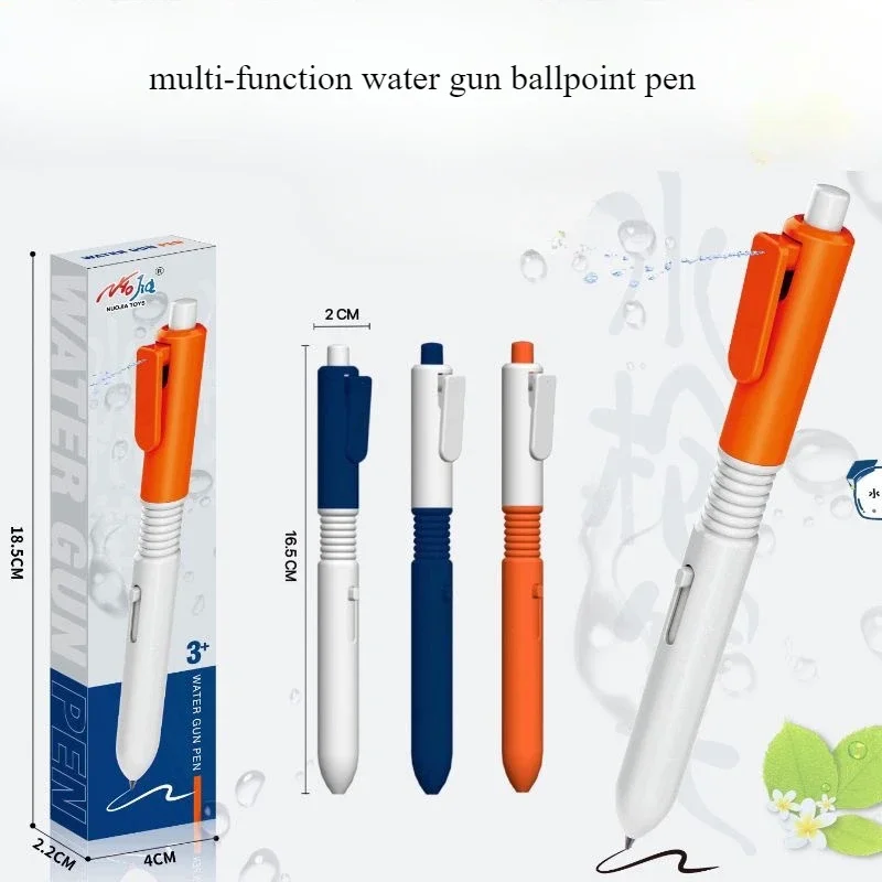 1pcs Creative Water Gun Ballpoint Pen Novelty Practical Jokes Water Spray Toys Funny Interactive Joke Toy For Kids Gift