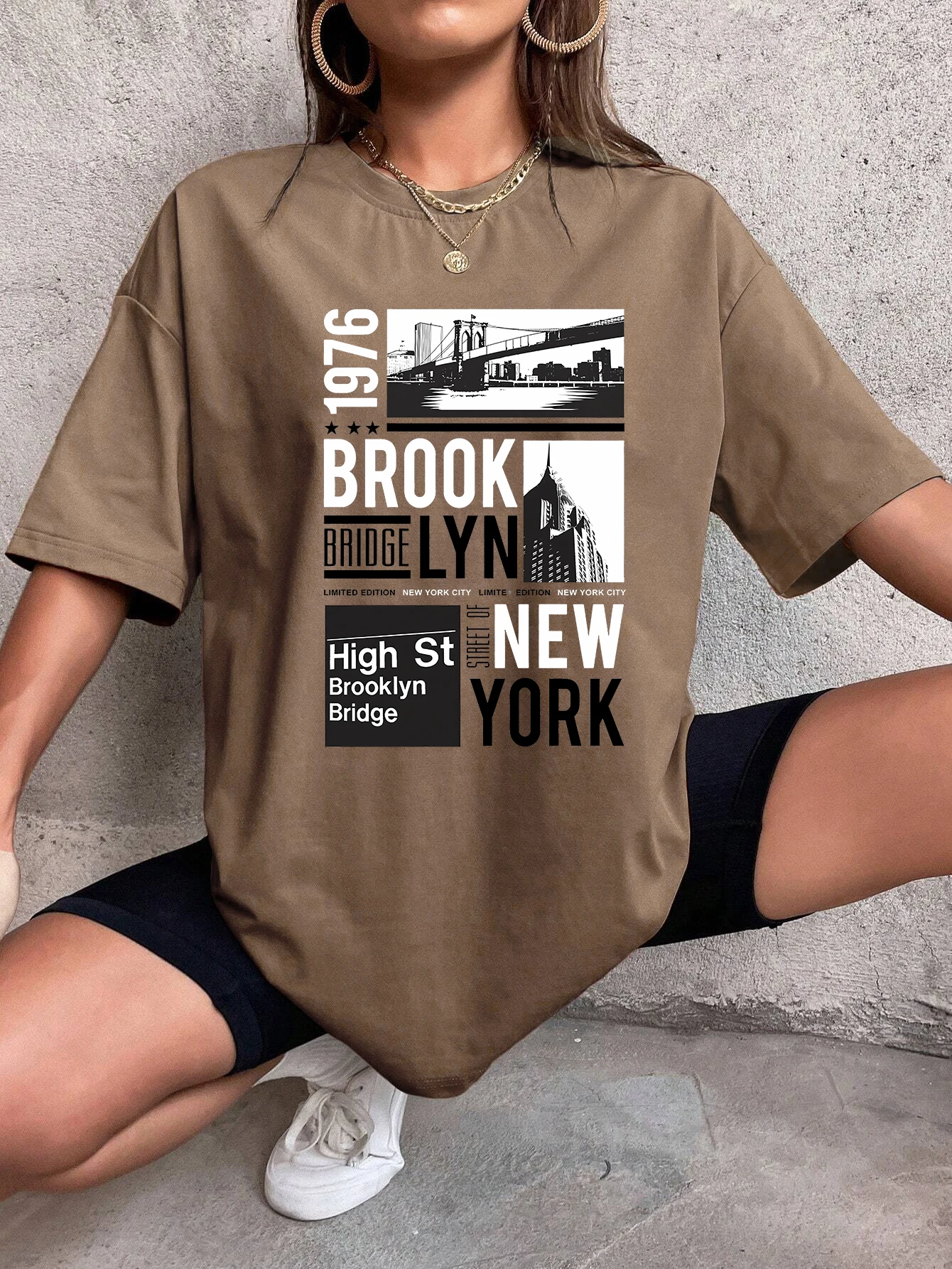 【MODERNIF】Authentic Lettering Short Sleeve Tee Brooklyn 51xvGdmIjqL._UY1000_.jpg