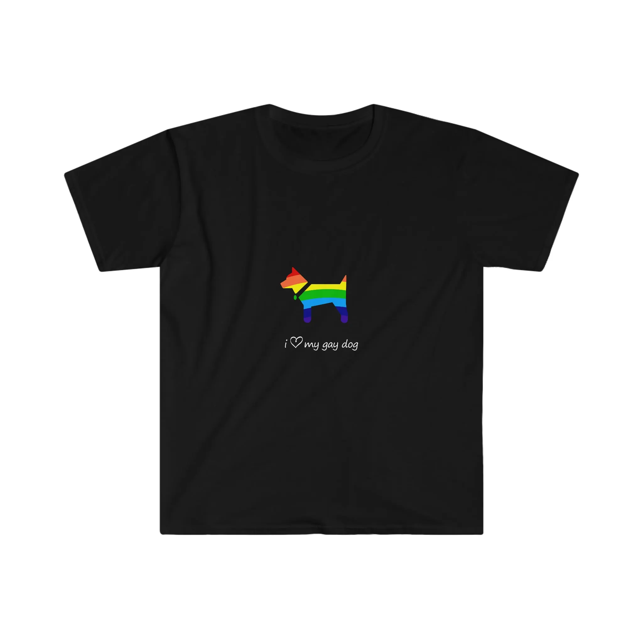I Love My Gay Dog Luv Heart 3 Pride Rainbow T Shirt